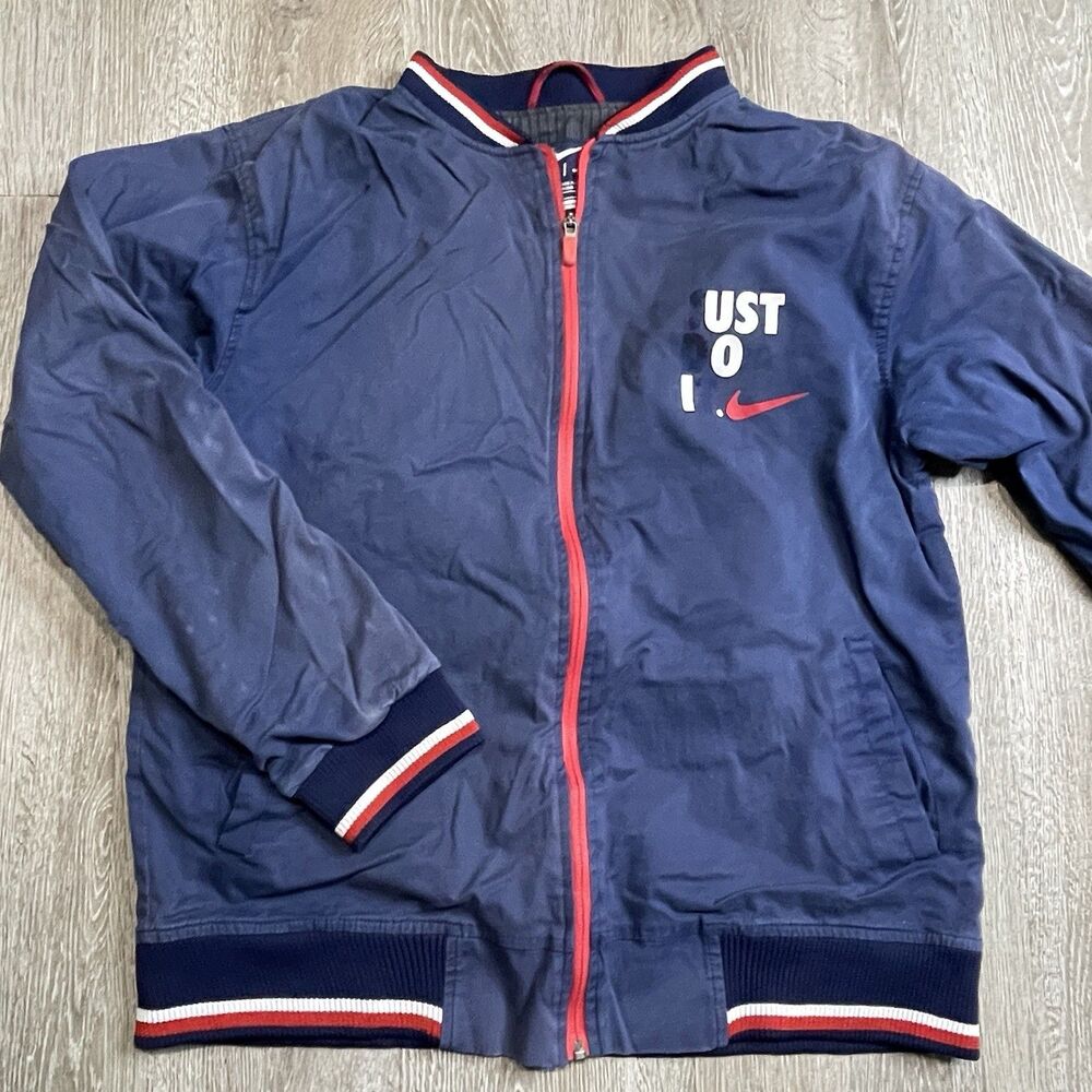 Nike Bomber Jacket USA Colorway Size XL Distressed Retro